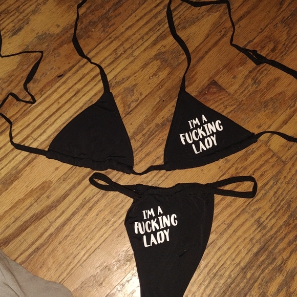 New,Assholes live forever "I'm a fucking lady" 2 piece bikini ONE SIZE (XS) - Picture 1 of 2